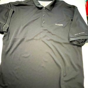 Columbia PFG Mens XL Size Black Color Fabric Fishing Polo Pullover Shirt